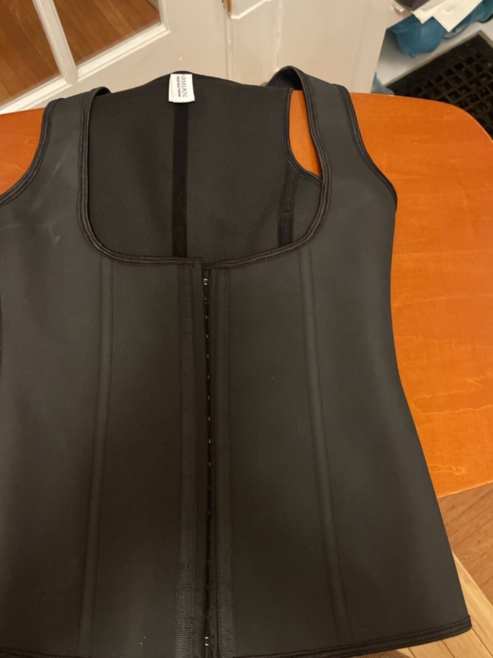 Charmian Corset Spiral Steel Boned Waist Trainer Cincher Underbust Black Med NEW